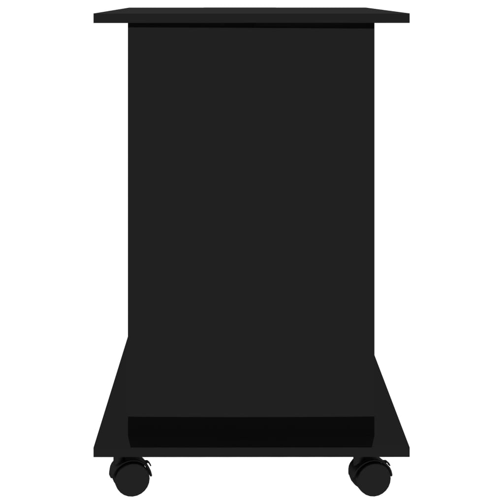 vidaXL Computer Desk High Gloss Black 31.5"x19.7"x29.5" Engineered Wood