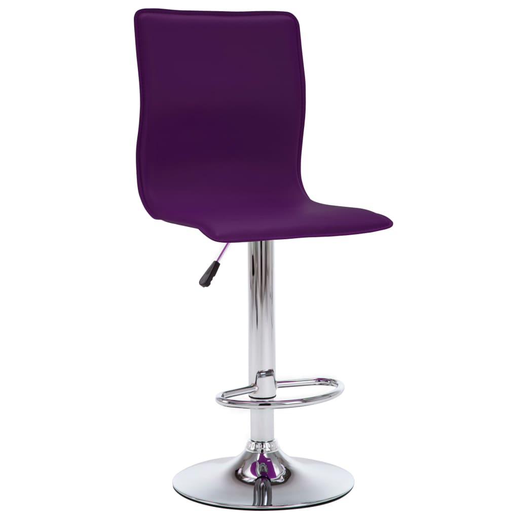 vidaXL Stołki barowe, 2 szt., fioletowe, sztuczna skóra