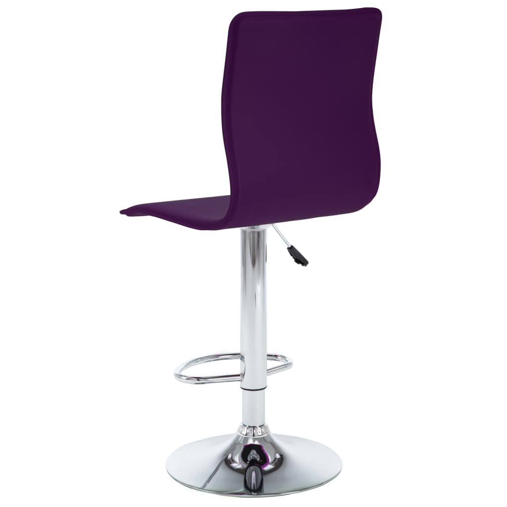 vidaXL Stołki barowe, 2 szt., fioletowe, sztuczna skóra
