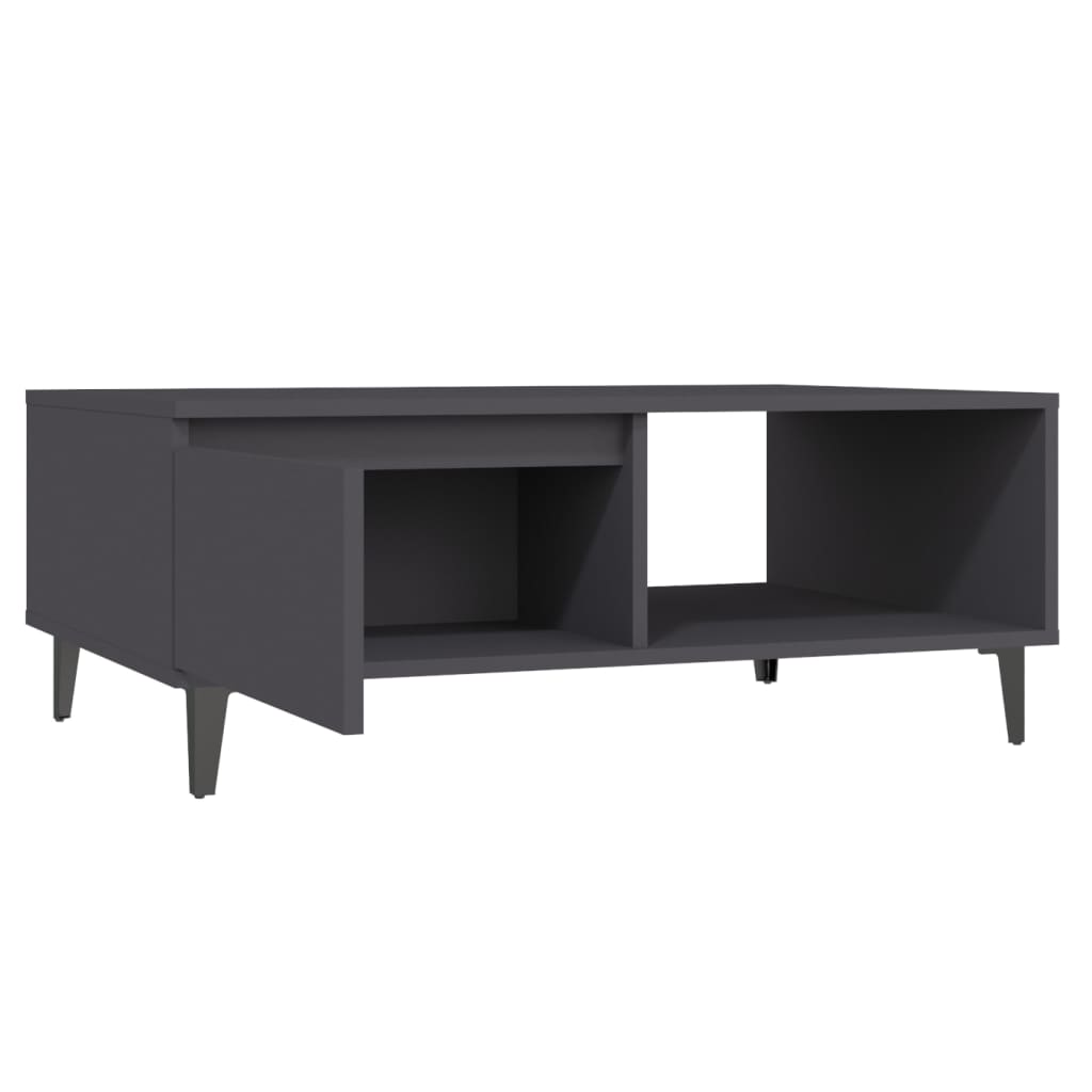 vidaXL Coffee Table Gray 35.4"x23.6"x13.8" Engineered Wood