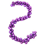 vidaXL Christmas Balls Garland Purple 175 cm Polystyrene