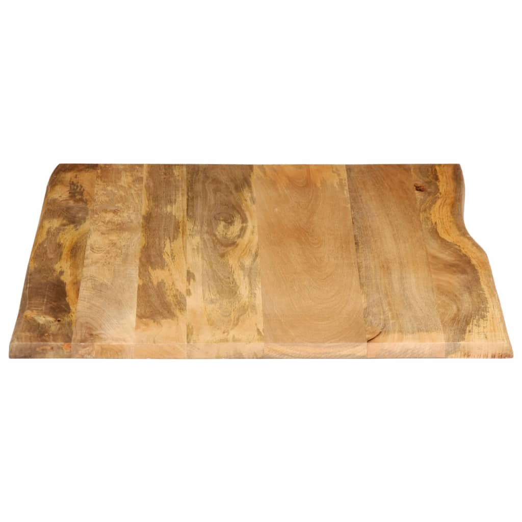 vidaXL Table Top 110x80x3.8 cm Live Edge Solid Wood Mango