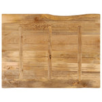 vidaXL Table Top 110x80x3.8 cm Live Edge Solid Wood Mango