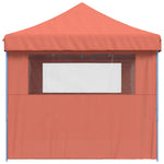 vidaXL Foldable Party Tent Pop-Up with 3 Sidewalls Terracotta