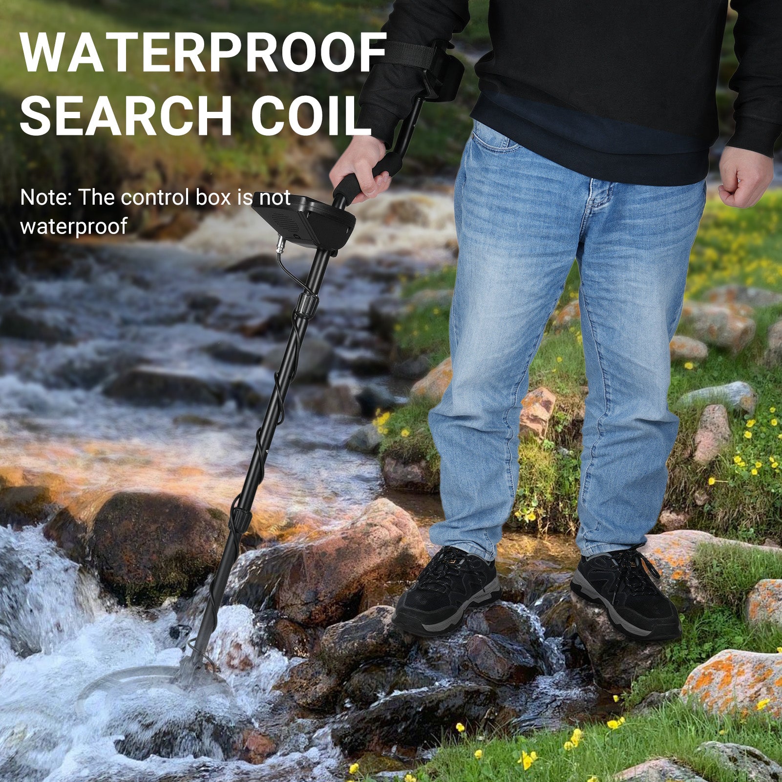 Metal Detectors for Adults Waterproof Professional Higher Accuracy Gold Detector with LCD Display 4 Mode All Metal Disc Notch Pinpoint Underground Treasure Finder Handheld Outdoor Treasure Hunt Gold Silver Copper