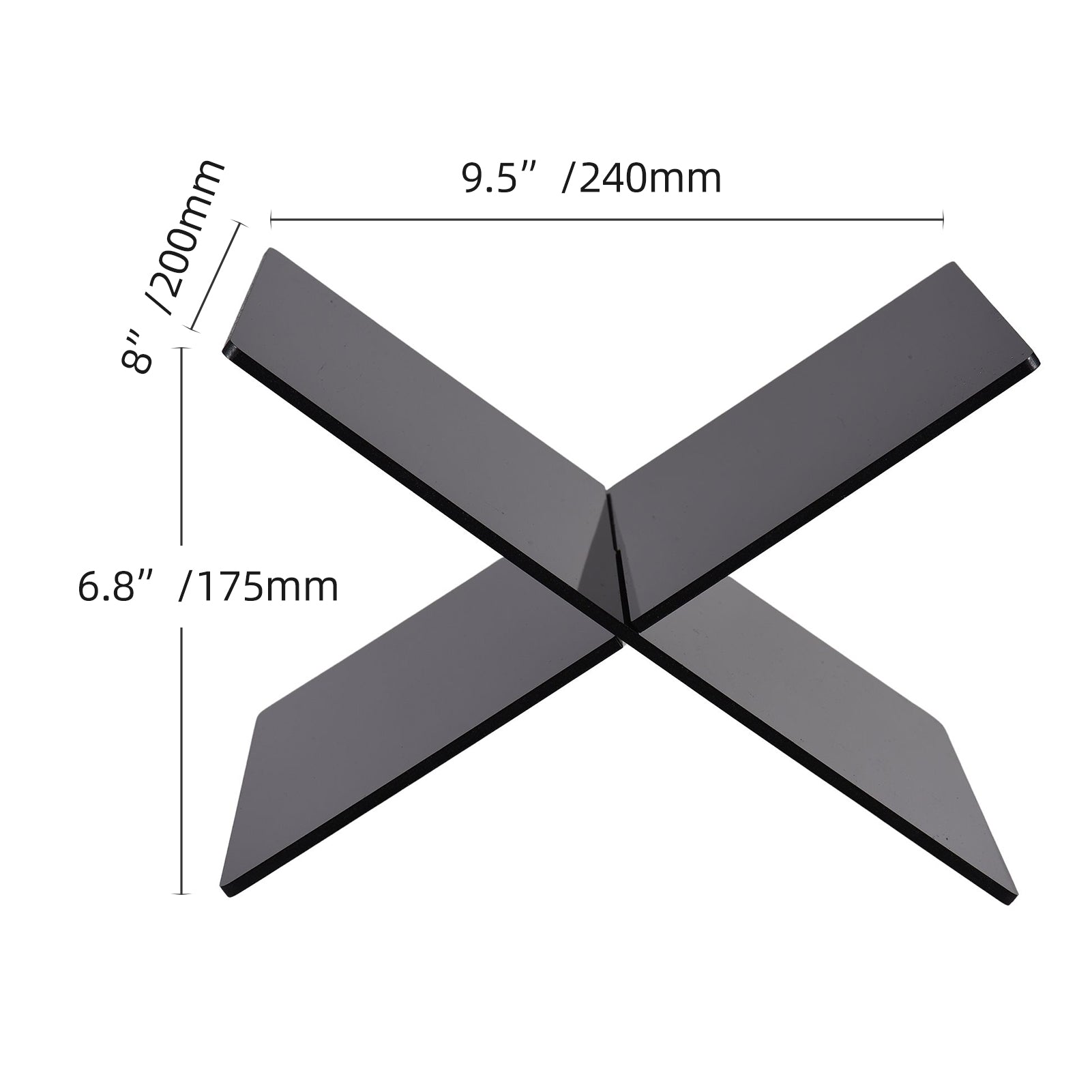Acrylic Book Stand Displaying Shelf X-Shaped Book Rack for Cookbook Recipe Menu Magazines Storybook Holder for Opening Books