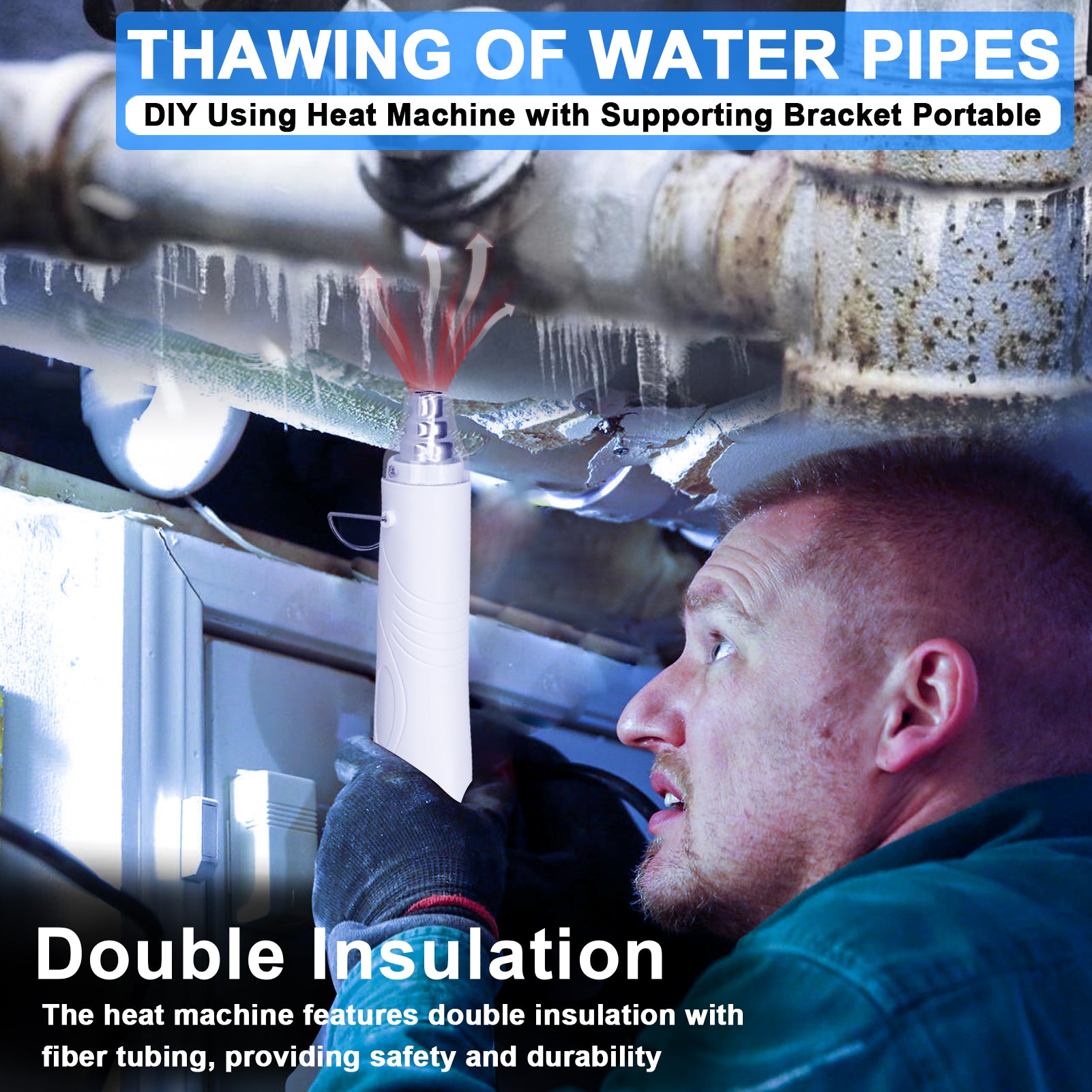 Compact Home Use HotAir Machine DIY Using Heat Machine with Supporting Bracket Portable Handheld HotAir Machine Shrink Plastics DIY Tools