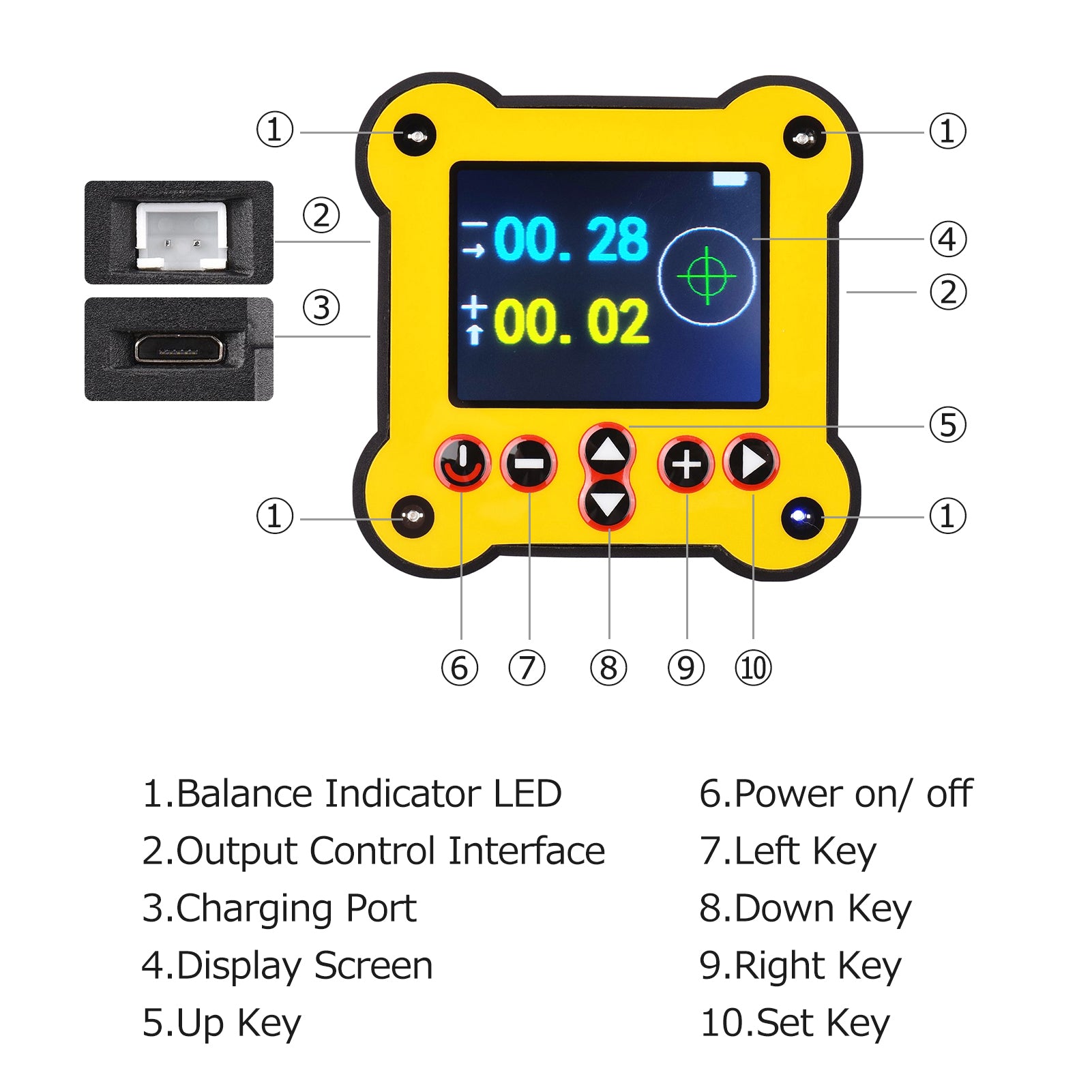 Dual Axis Digital Protractor Inclinometer Magnetic 0.02° Accuracy Angle Finder Level Box with Output Control Interface Electrical Levelling Instrument for Woodworking Machinery Construction