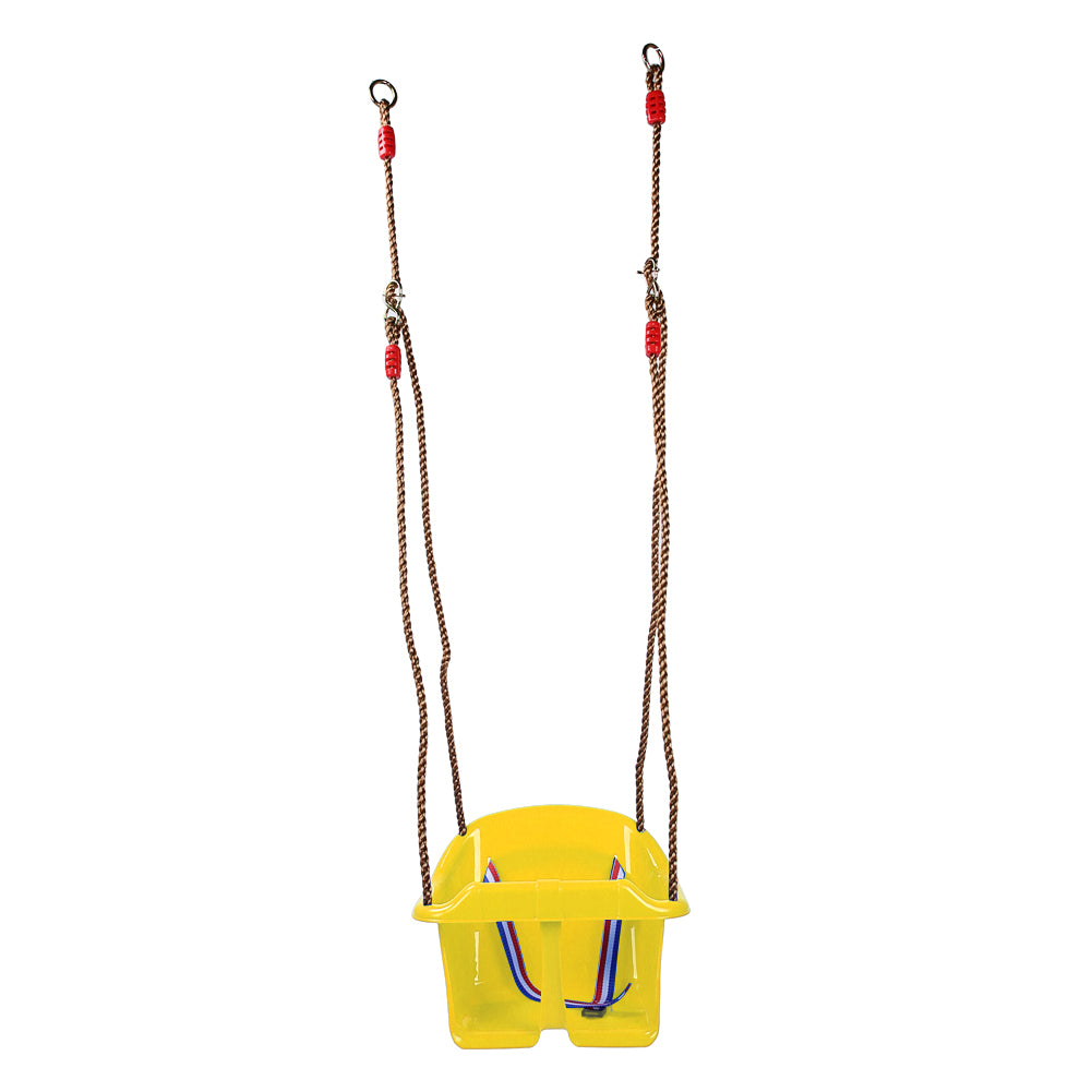 Children Baby Swing Low Back Infants Swing Indoor Outdoor Hanging Chair(Yellow)