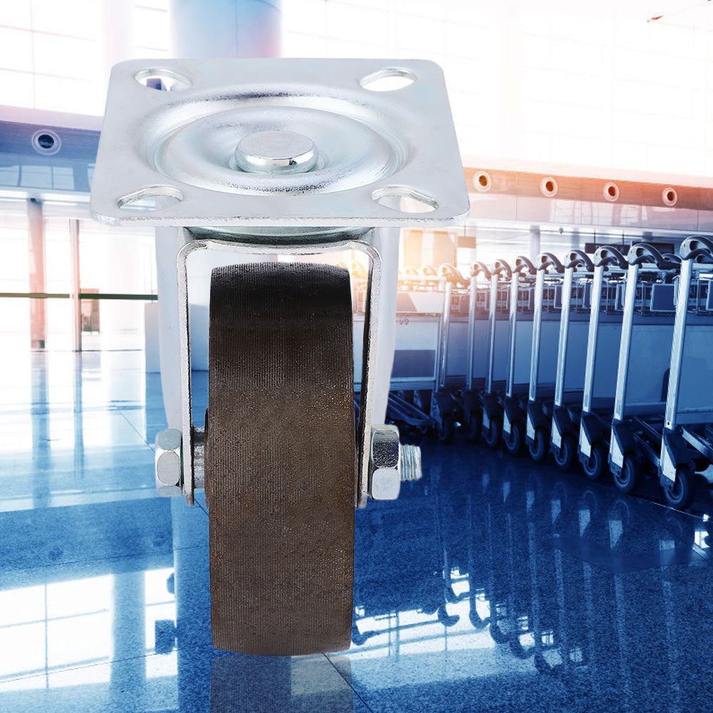 4pcs 3inch Steel Swivel Wheels Caster Casters Wheel 360 Rotation