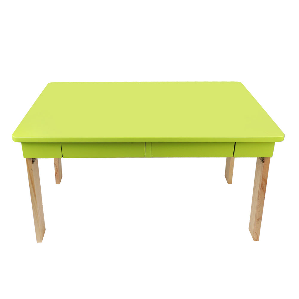 Pine Folding Double Drawer Table Children's Play Table for Household