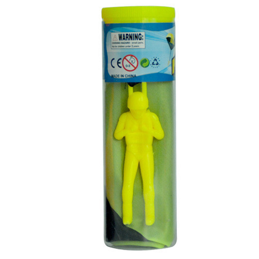 Children Flying Toy Angle Free Throwing Parachute Toss Up and Watch Landing Outdoor Toy Green