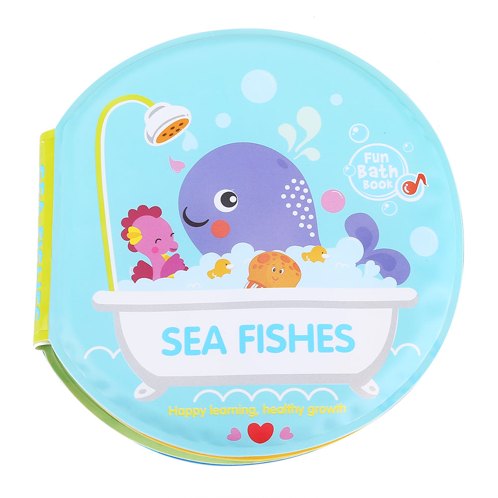 Baby Bath Book Tear Proof infant Shower Toy Early Education Toys for Bath Time (Sea)
