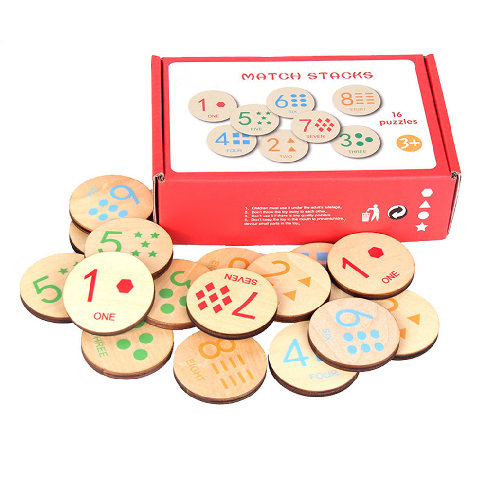Children Educational Wooden Matching Pairing Kid Memory Board Game Interactive Toy(Number)