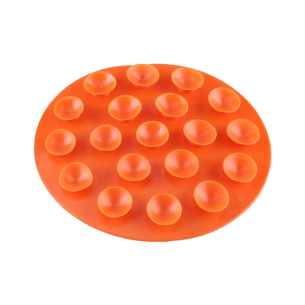 Baby Kids Magic Suction Mat Double sided Suckers Anti slip Plate Bowl Cutlery Placemat (Orange)