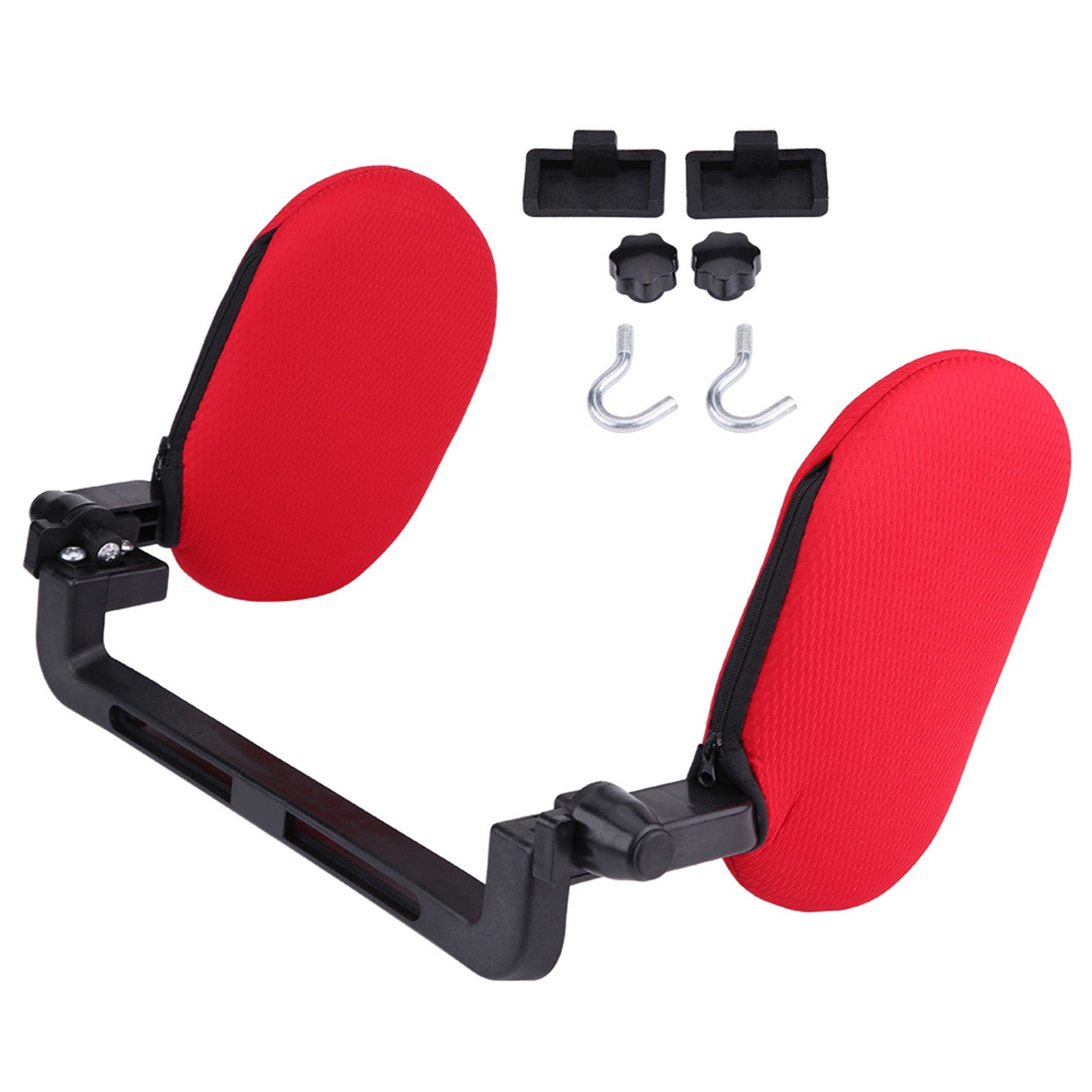 Car Seat Neck Resting Headrest Sleeping Pillow Cushion Head Support (Red)