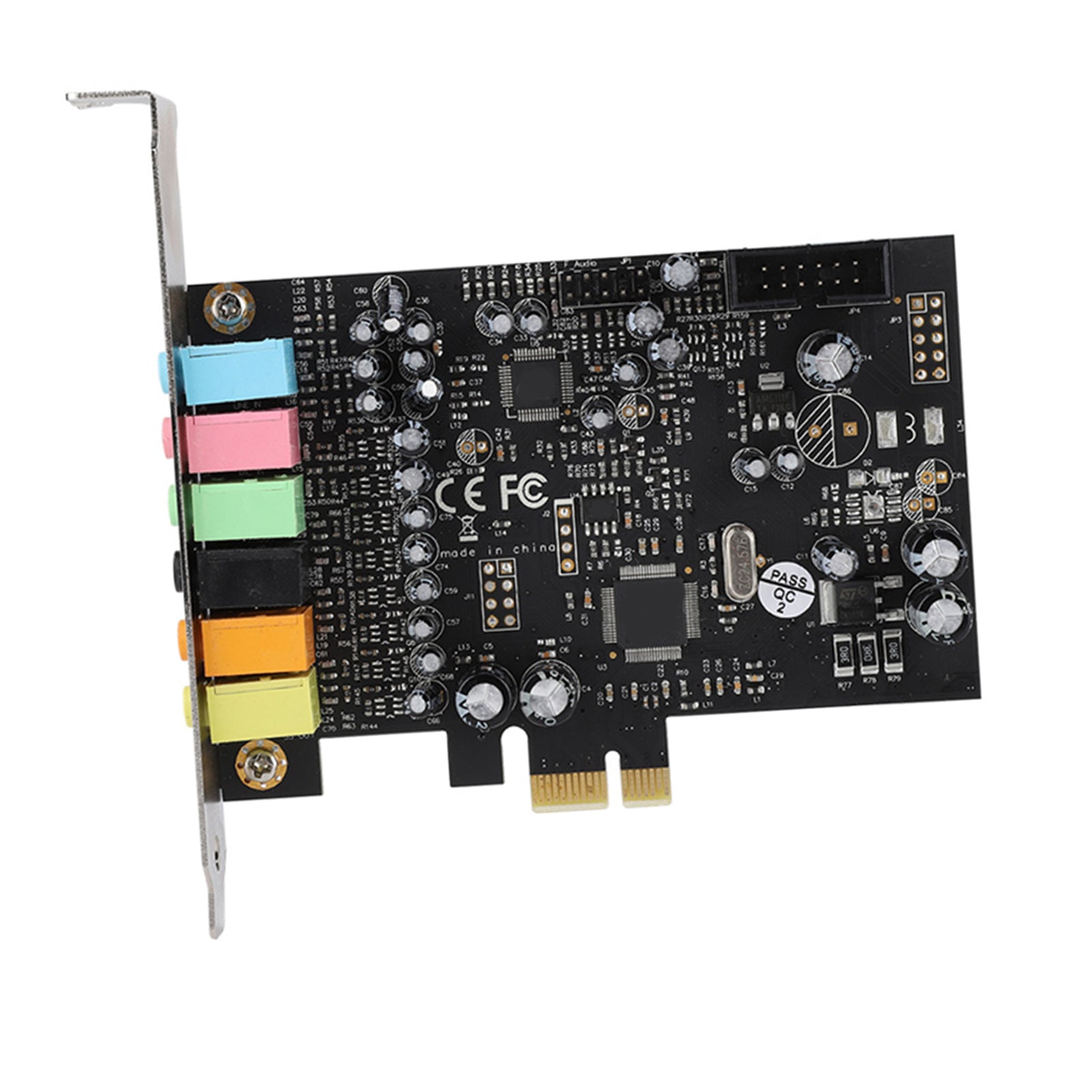 1 pcs PCI-E 7.1 HiFI High Fidelity 8 Track Internal Surround PCI Sound Card Black