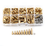 360pcs M2.5 Brass male Female Standoff and Stainless Steel Hex Nuts Assortment In Box