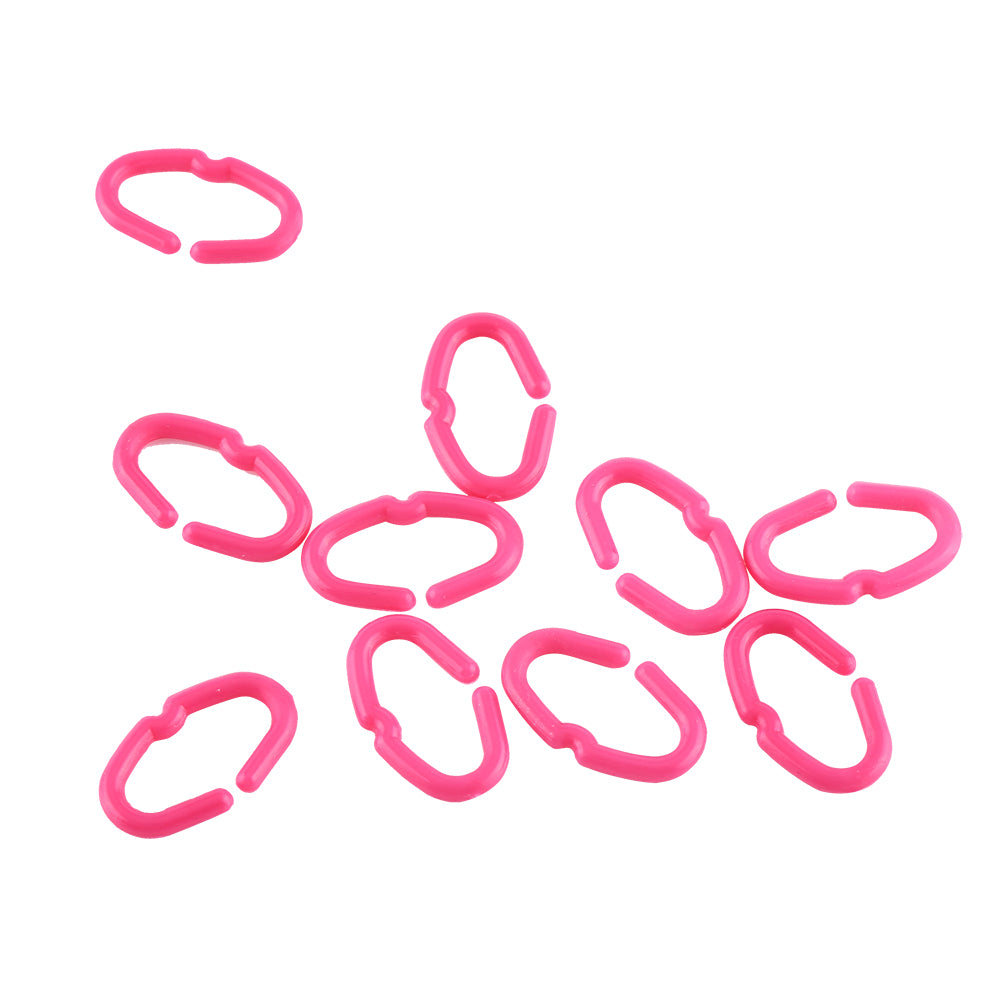 50 Pcs Chicken Beak Clasps Cock Snap Rings Anti pecking Poultry Feather Tool (Large）