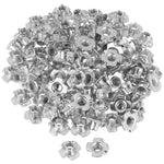 100pcs Zinc Plated Carbon Steel T Nut Four pronged Tee Nuts For Woodworking Furniture (M8)