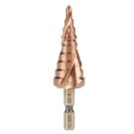 1Pcs Hexagonal Handle Spiral Groove Step Cone Cobalt Drill Bit High Speed Steel(4-20mm)