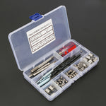 116Pcs/set Stainless Steel Wire Screw Sleeve Thread Repair Insert Kit Tool Set