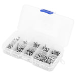 340pcs M3 Hex Socket Flat Head Stainless Steel SS304 Screw Bolt Nut Assortment Set