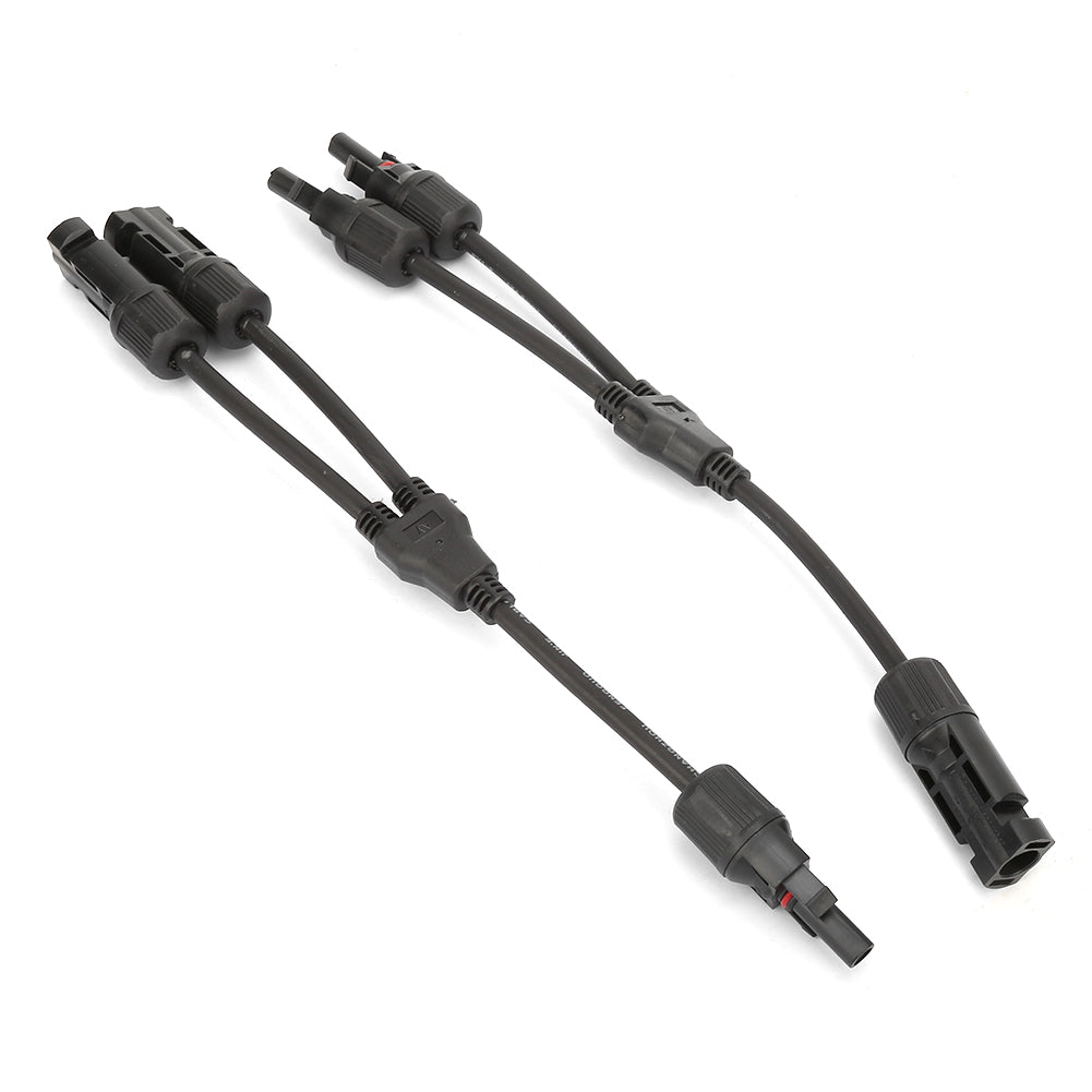 1 Pair Y Branch Connector Solar Panel Adapter Cable Splitter