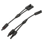 1 Pair Y Branch Connector Solar Panel Adapter Cable Splitter