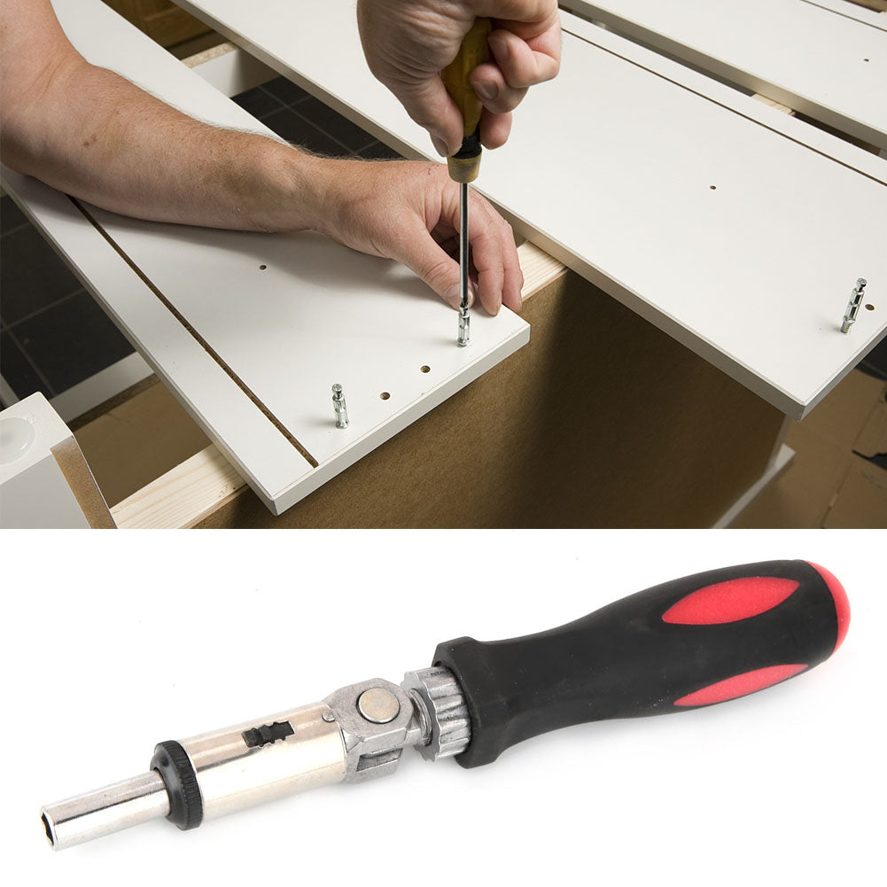 Multi function 180° Angles Adjustable Steel Ratchet Screwdriver