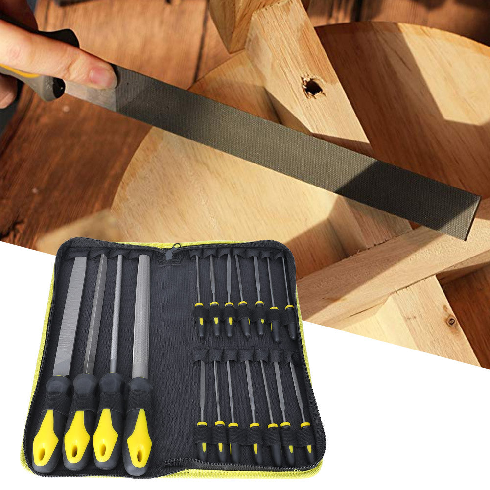 18pcs Multifunctional File Set High Carbon Steel Hand Tool for Woodwork Metal Glass Ceramic