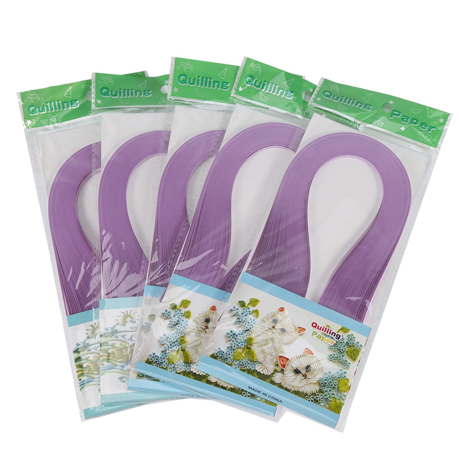 600 Stripes DIY Quilling Paper 3mm Width Pure Color Origami Paper Hand Craft(violet)