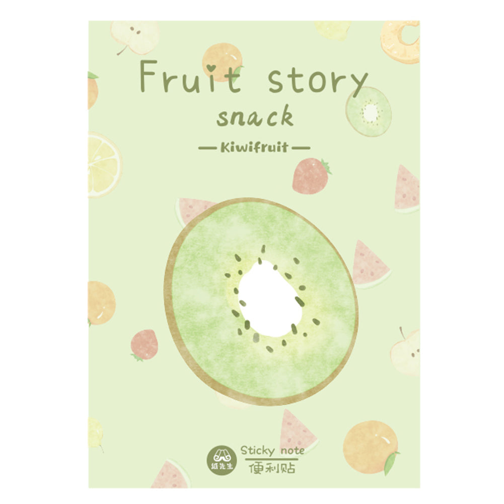 30Pcs Fruit Pattern Note Sticky Paper Stickers Notepads School Supplies(Actinidia C04803)