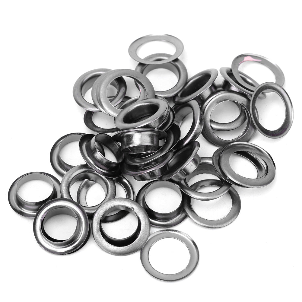 100 Pcs Brass Cloth DIY Tool Knitting Accessory Anti Rust Leather Craft Eyelet(Black 4mm)