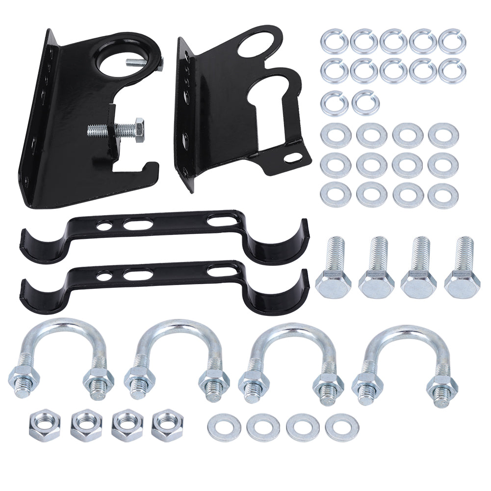 High Lift Farm Jack and Shovel Bracket Holder 4X4 Offroad 4WD Roof Rack Mount Complete Set