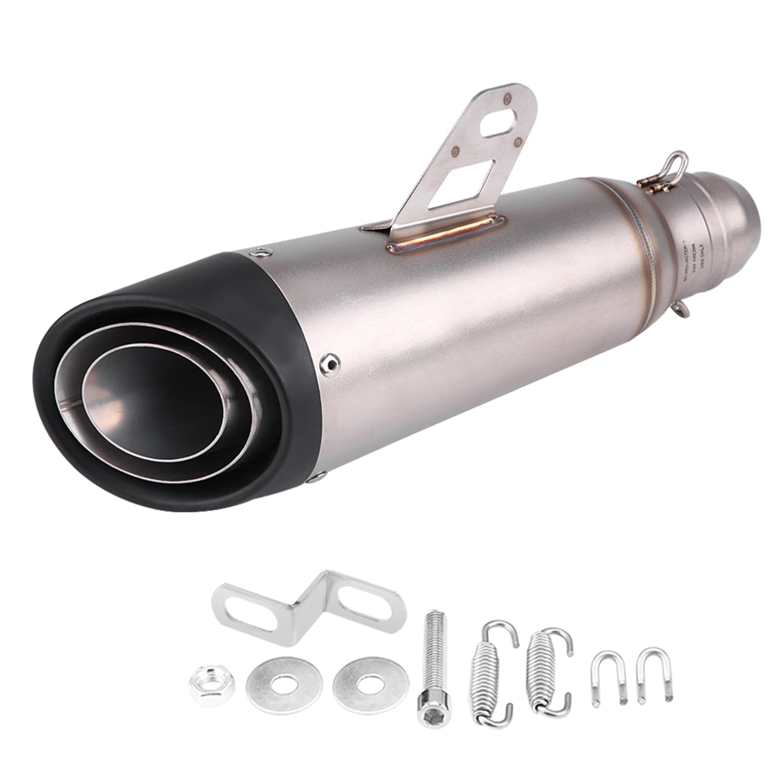 38-51mm Universal Motorcycle Dirt Bike Modified Slip on Exhaust Muffler Pipe w  Adapter