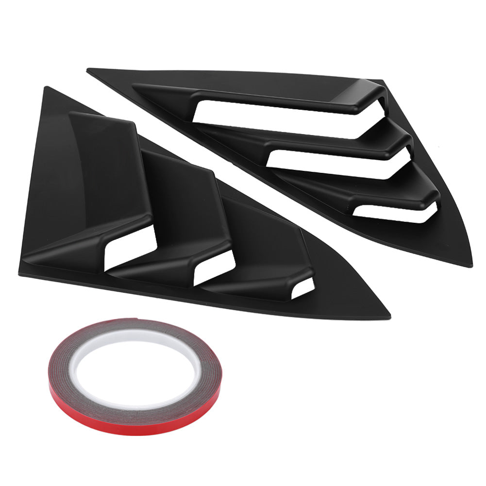 1 Pair Left & Right Side Window Louver Scoop Cover Vent for Honda Civic 2016-2018(Matte Black)