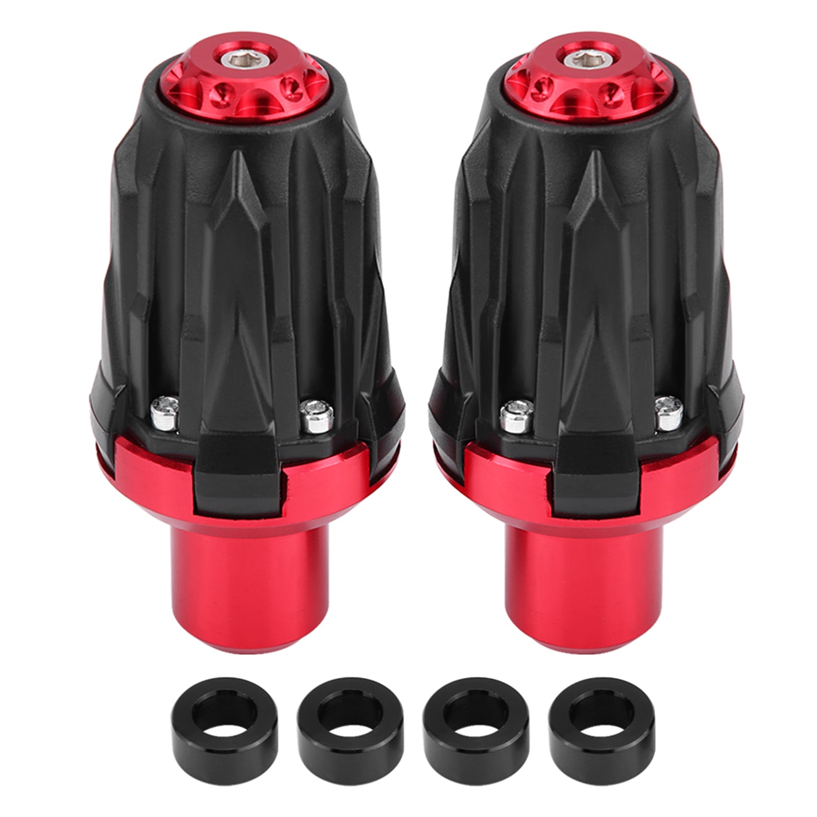 1 Pair of 10mm Motorcycle Exhaust Frame Sliders Anti Crash Pad Falling Protector Red