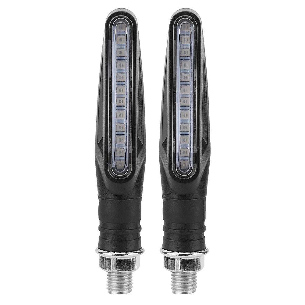 1 Pair 12LED Universal Motorcycle Flowing Water Turn Signal Light Indicator