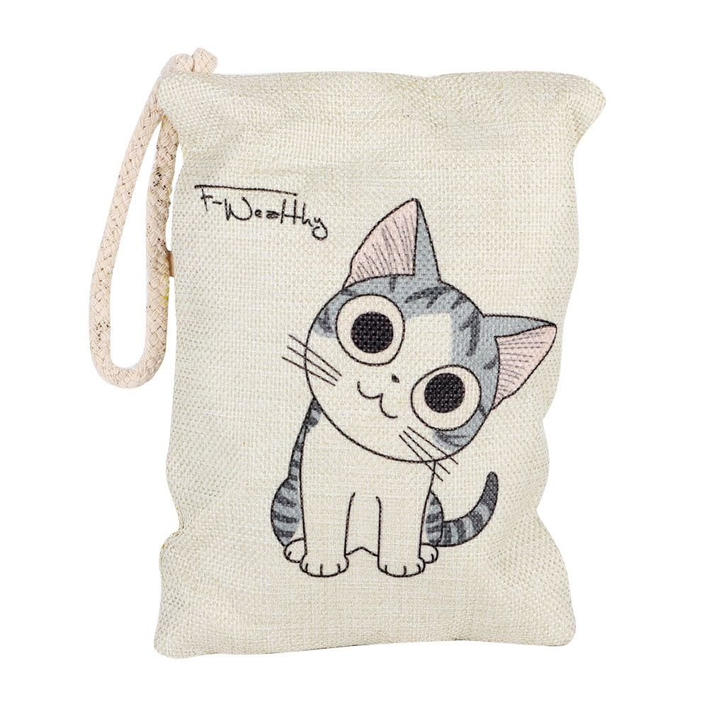 Bamboo Charcoal Air Purifying Bag Cat Pattern Car Interior Natural Air Freshener Bags(#4)