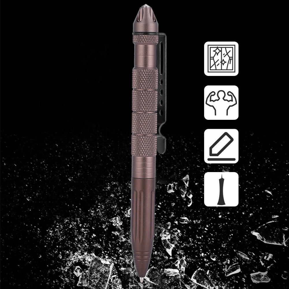 Outdoor Survival Tactical Pen Glass Breaker Defense Camping Tool( Amber gold)