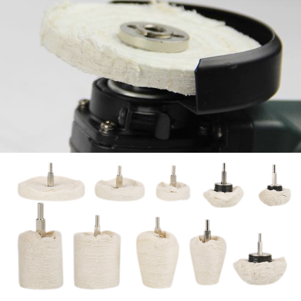 10pcs Various Polishing Mop Buffing Wheel Pad Kit