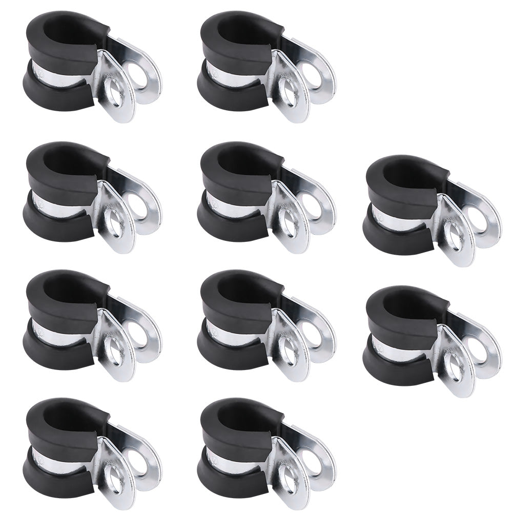 10Pcs 6MM  Fuel Line Clamps Rubber Cushion Clamp