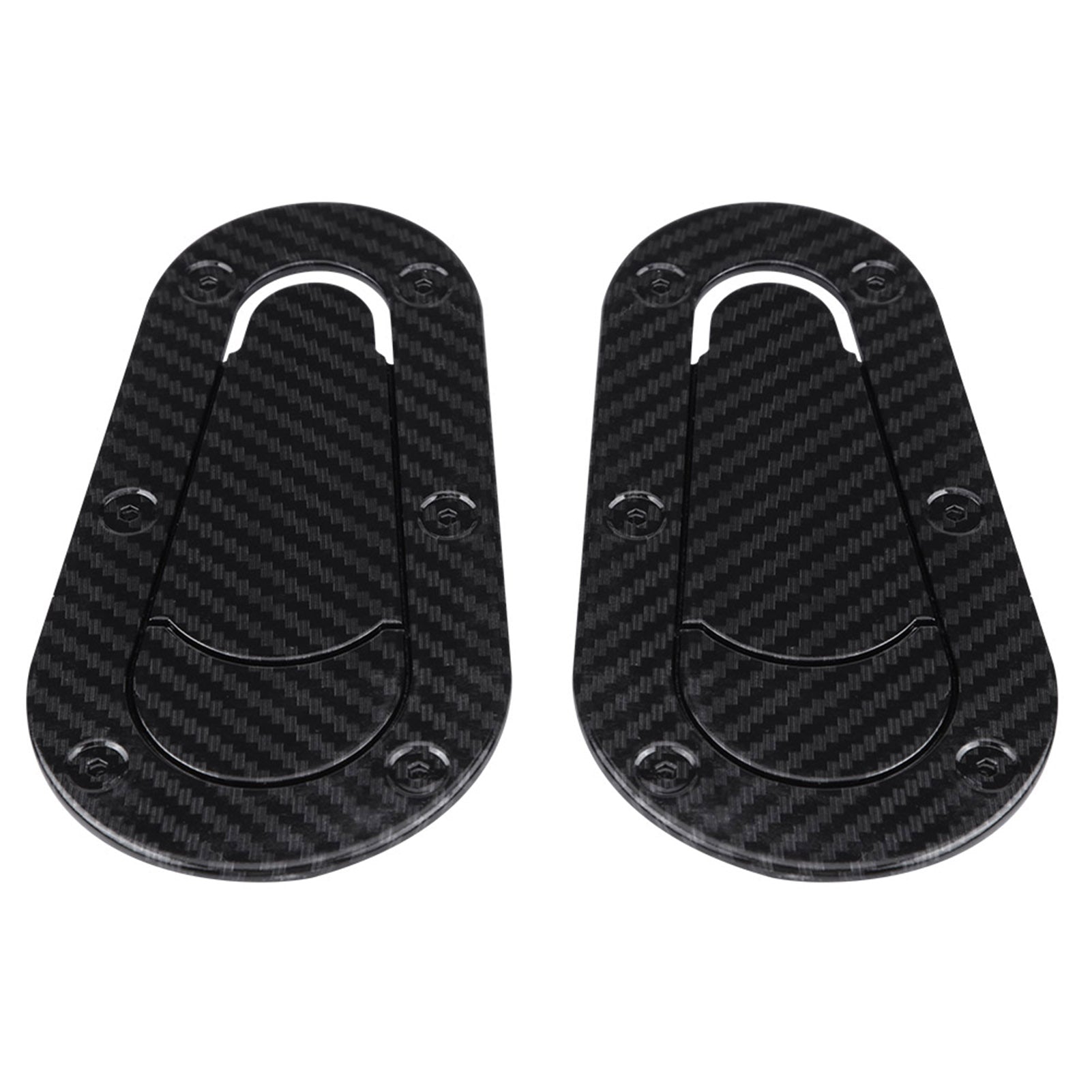 1 Pair Universal Racing Car Bonnet Stickers Exterior Decoration Accessories(Carbon Fiber Color)