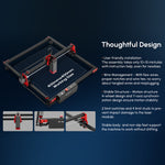 Algolaser DIY Kit Laser Engraver 10W Output Laser DIY Engraving Machine Upgraded Motherboard Compatible with Up to 20W Laser High Precision Ultra Fine Laser for Cutting 3.5mm Black Acrylic /12mm Paulownia Board Support WiFi/BT/TF Card Engraving Area 400x4