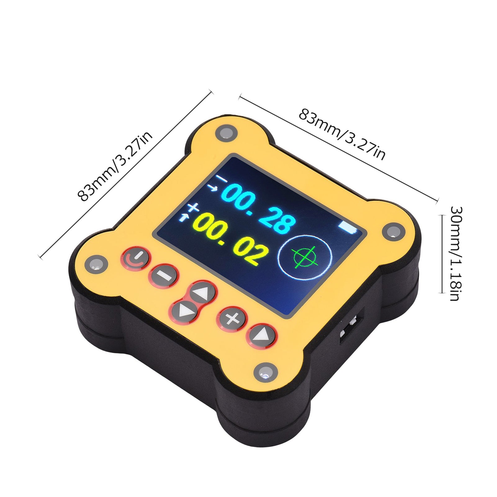 Dual Axis Digital Protractor Inclinometer Magnetic 0.02° Accuracy Angle Finder Level Box with Output Control Interface Electrical Levelling Instrument for Woodworking Machinery Construction
