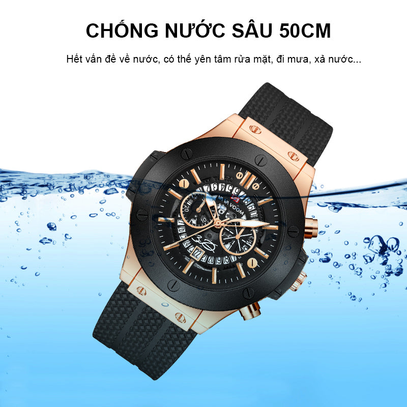 Men's Watches Luxury Quartz Wristwatch Men Business Casual Watch Fashion Luminous Clock Waterproof Watch