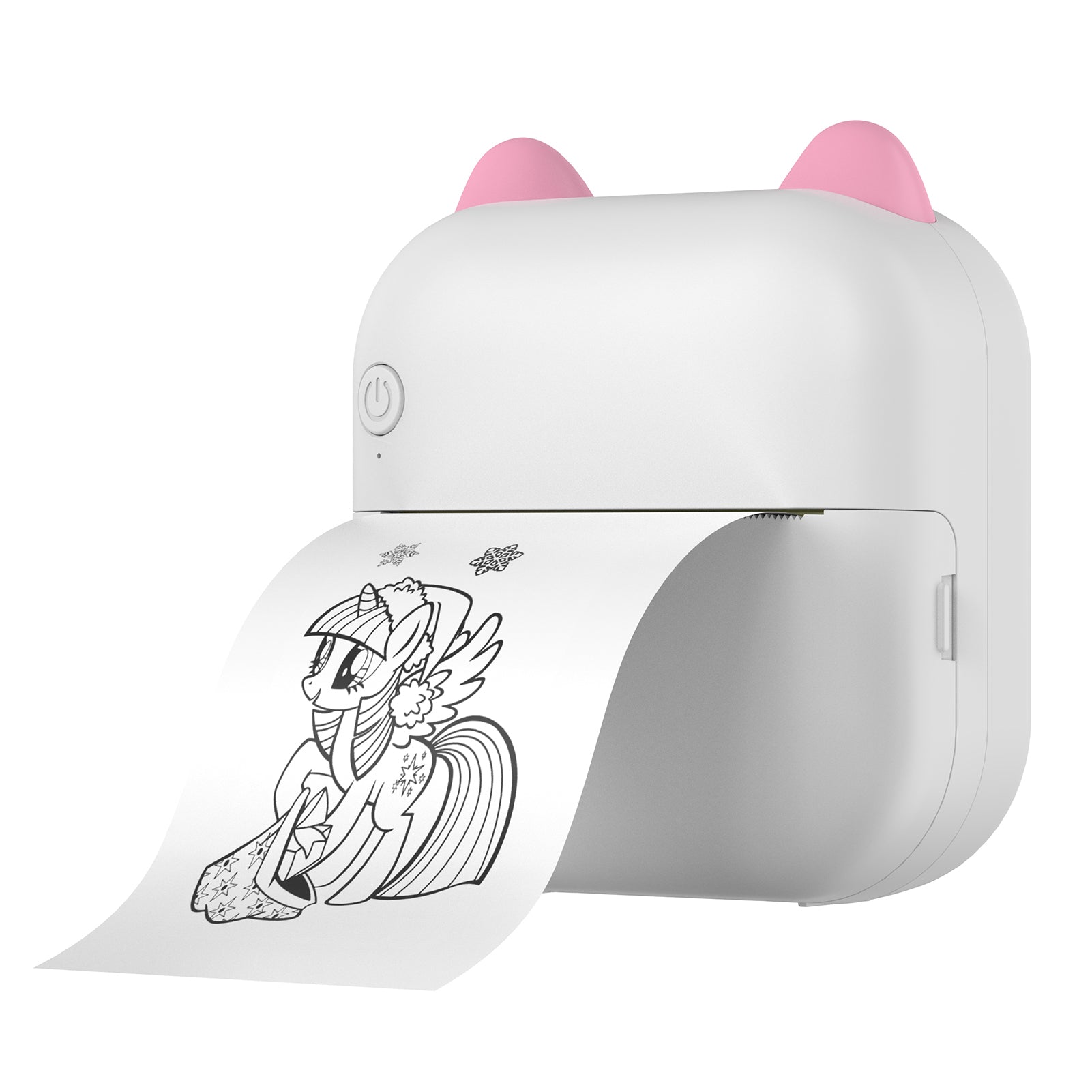 Mini Thermal Printer Multifunction Portable Sticker Maker Instant Photo Inkless Printing Support BT Connection for Smartphone with 9 Paper Rolls 57mm + 5 Self-Adhesive Paper Rolls Compatible with iOS Android System for Picture Receipt Memo Note Label Chil