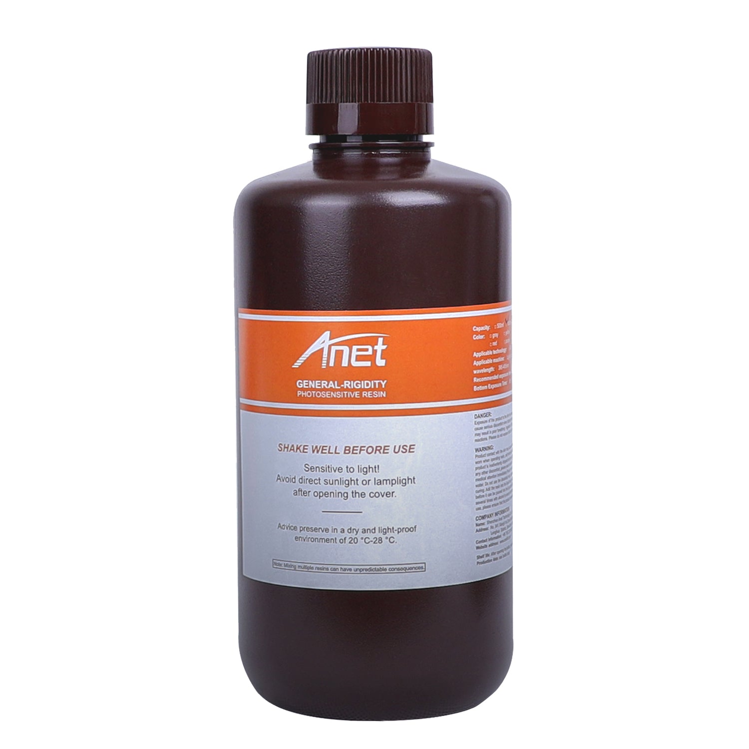 General-Purpose Rapid Resin 405nm Standard Photopolymer Curing Resin Low Odor Non-Toxic 500ml for DLP/LCD Light Curing 3D Printer