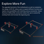 Algolaser DIY Kit Laser Engraver 10W Output Laser DIY Engraving Machine Upgraded Motherboard Compatible with Up to 20W Laser High Precision Ultra Fine Laser for Cutting 3.5mm Black Acrylic /12mm Paulownia Board Support WiFi/BT/TF Card Engraving Area 400x4